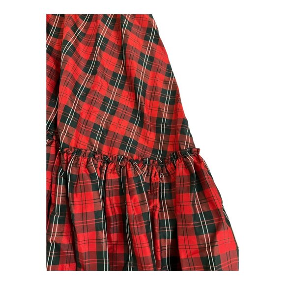Polo Ralph Lauren Tartan Plaid Self Tie Dress Red Black Womens NEW $600 MSRP - Picture 4 of 10